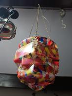 Art Deco Hanglamp Jaren '30-'50, Gebruikt, Ophalen of Verzenden, Glas, Minder dan 50 cm