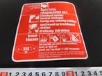 sticker brandblusser poederblusser GA2 AJAX TOTAL 2kg, Verzamelen, Stickers, Ophalen, Zo goed als nieuw