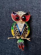 Mooie broche / uil strass rode ogen, Sieraden, Tassen en Uiterlijk, Broches, Ophalen of Verzenden, Nieuw, Rood, Overige materialen