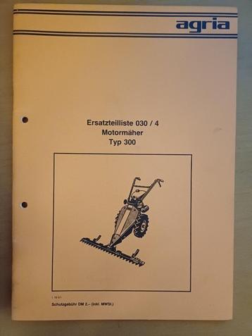 Onderdelenboek 030 / 4 Agria motormaaier type 300  beschikbaar voor biedingen