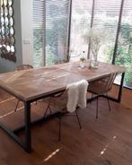 Houten eettafel 240cm, Huis en Inrichting, Tafels | Eettafels, Ophalen, Gebruikt, 200 cm of meer, Vijf personen of meer