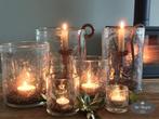 Windlicht 14/14 metal chips Puur Wonen stoer sober landelijk, Huis en Inrichting, Woonaccessoires | Overige, Verzenden, Nieuw