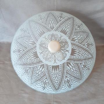 Jaren 60 plafondlamp | Grote glazen plafondlamp | Boho stijl beschikbaar voor biedingen