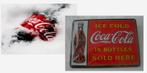 Coca cola reclame bord Ice cold + Coca Cola Bottle stirrers, Verzenden, Nieuw, Reclamebord
