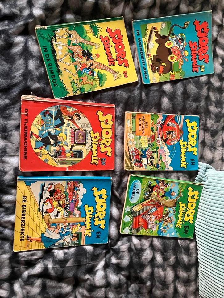 Sjors en Sjimmie - 6 Oude Stripboeken, Boeken, Stripboeken, Gelezen, Meerdere stripboeken, Ophalen of Verzenden
