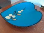 Flora gouda vintage bladvorm schaaltje blauw zwart, Ophalen of Verzenden