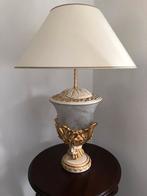 Prachtige grote schemerlamp, goud met roomwit, Huis en Inrichting, Ophalen, Gebruikt, 75 cm of meer