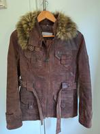Essentials Leren Jas met Bontkraag - Maat 40, Maat 38/40 (M), Bruin, Ophalen of Verzenden, Zo goed als nieuw