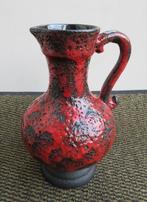 Stein Keramik 70 28 vintage vaas West-Germany rood fat lava, Gebruikt, Aardewerk of Porselein, Ophalen of Verzenden, Minder dan 50 cm