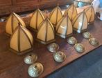 8 zeer mooie Art Deco hanglampen 30 cm hoog & 25 cm doorsnee, Antiek en Kunst, Antiek | Lampen, Ophalen