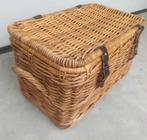 Ruime Rieten mand met deksel / rotan kist 36x60x37, Ophalen, Zo goed als nieuw