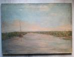Anton Mauve Jr (1876-1962) - Rivierlandschap met bootje 1930, Ophalen of Verzenden