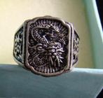 Ring Tibet zilver handgemaakt 'Draak' maat 19.5 -NIEUW-, Sieraden, Tassen en Uiterlijk, Ringen, 19 tot 20, Nieuw, Ophalen of Verzenden