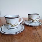 Set van 2 Noritake Moon Flight kop en schotels, Ophalen of Verzenden, Zo goed als nieuw, Kop en/of schotel