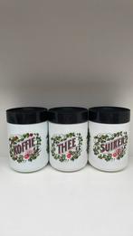 Vintage set van 3 voorraadpotten Douwe egberts, Ophalen of Verzenden, Zo goed als nieuw, Overige materialen, Pot, Bus of Blik