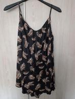 Zwarte H&M Playsuit met Bladeren - Maat L, Kleding | Dames, Jumpsuits, H&M, Zwart, Maat 42/44 (L), Ophalen of Verzenden