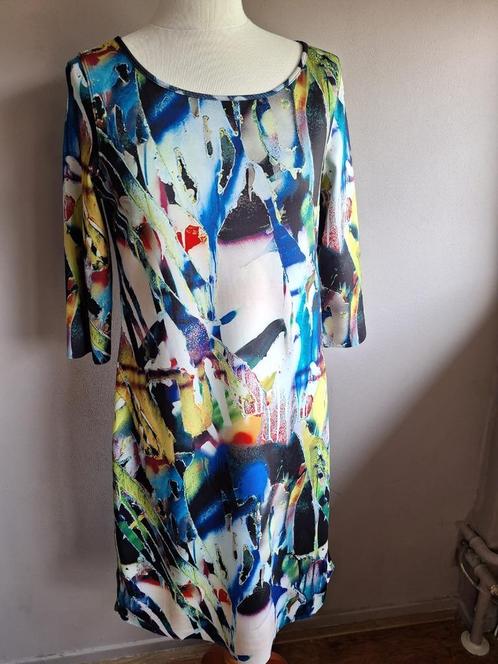 Nieuwe kleurrijke stretch jurk, 2-kanten, Lizzy & Coco, M, Kleding | Dames, Jurken, Nieuw, Maat 38/40 (M), Ophalen of Verzenden