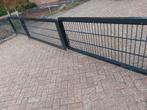 staafmat dubbele poort 550cm 85 hoog, Ophalen, Gebruikt, IJzer, Enkelstaafmat hekwerk