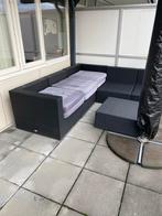 L-vormige loungeset met tafel en kussens - Oldenzaal, Ophalen, 5 zitplaatsen, Kunststof, Gebruikt