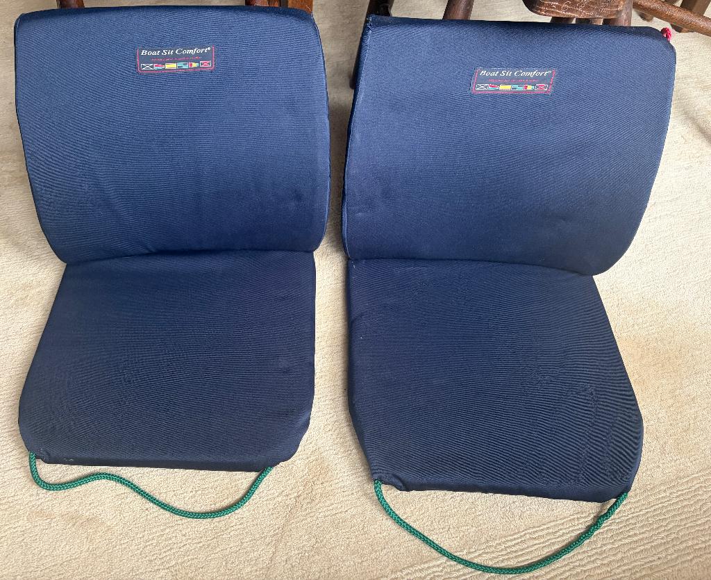 Boat Sit Comfort 2x zitkussens voor aan boord of camping, Watersport en Boten, Ophalen of Verzenden, Gebruikt, Interieur en Kussens