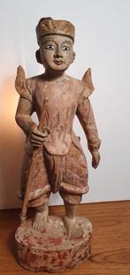 Polychroom houten beeld uit India., Ophalen of Verzenden