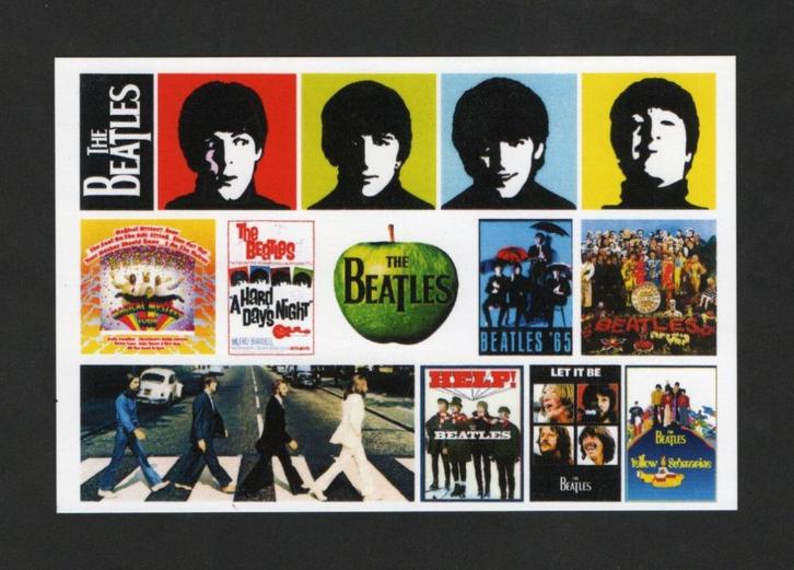 Ansichtkaart The Beatles Help Let It Be Yellow Submarine., Verzamelen, Ansichtkaarten | Themakaarten, Ongelopen, 1980 tot heden