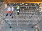 * wijnrek of bierrek; metalen rek op wielen voor 50 flessen, Ophalen, Gebruikt, 50 tot 75 cm, 25 flessen of meer