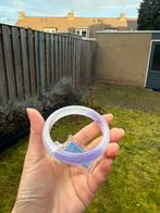 Bracelet bangle natural jadeite jade w Gemstone certicate., Ophalen of Verzenden, Zo goed als nieuw, Groen