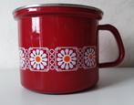 Pan rood emaille Ø16 cm, Ophalen of Verzenden, Zo goed als nieuw, Overige materialen, Kookpan of Snelkookpan