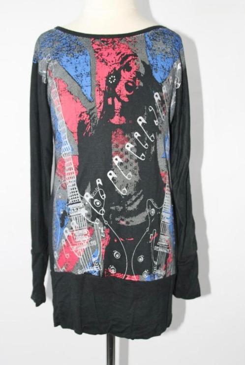 ZWARTE longsleeve met blingbling print 140 in ~nieuw~~ staat, Kinderen en Baby's, Kinderkleding | Maat 140, Zo goed als nieuw