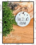 Gepersonaliseerde dogtag | Hondenpenning met naam en telnr, Ophalen of Verzenden, Handgemaakt, Nieuw