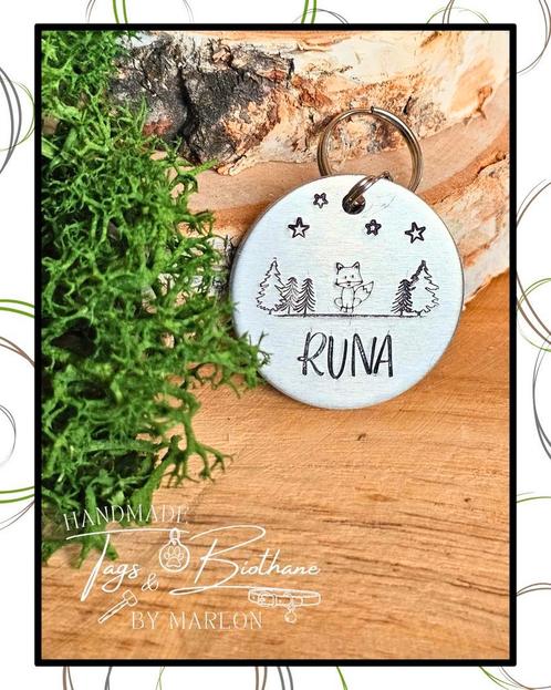 Gepersonaliseerde dogtag | Hondenpenning met naam en telnr, Dieren en Toebehoren, Hondenhalsbanden en Penningen, Nieuw, Handgemaakt