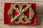 Chassé, embleem & kraagspiegel, Ophalen of Verzenden, Landmacht, Nederland, Embleem of Badge