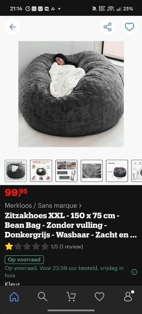 XXL Zitkussen / Zitzak - Heerlijk Groot!, Huis en Inrichting, Zitzakken, Nieuw, Zitzak, Overige kleuren, Ophalen of Verzenden