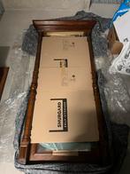 Antieke Houten Spiegel met Onderstel, Antiek en Kunst, Antiek | Spiegels, Ophalen, Rechthoekig, 50 tot 100 cm, 150 tot 200 cm