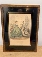 Vintage La Mode Illustrée Ingelijste Print, Antiek en Kunst, Ophalen of Verzenden