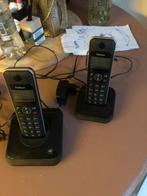 Draadloze telefoons 1 voor woonkamer en 1 voor bijv slaapkam, Telecommunicatie, Stralingsarm, 2 handsets, Zo goed als nieuw, Ophalen