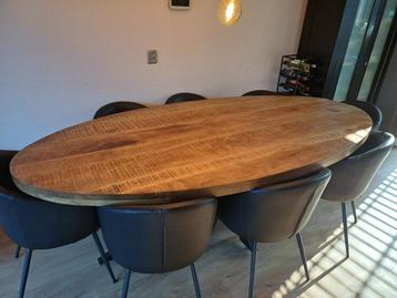 Eetkamer tafel Trevor ovaal mangohout 78x240x120 beschikbaar voor biedingen