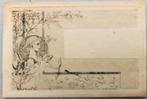 ets gravure Cupido en Dame, Ophalen of Verzenden