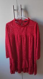 Moderne rode kanten jurk van ZARA maat S, Maat 38/40 (M), Zara, Ophalen of Verzenden, Zo goed als nieuw