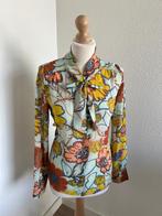 King Louie maat 40 turquoise bloemen blouse top 2322