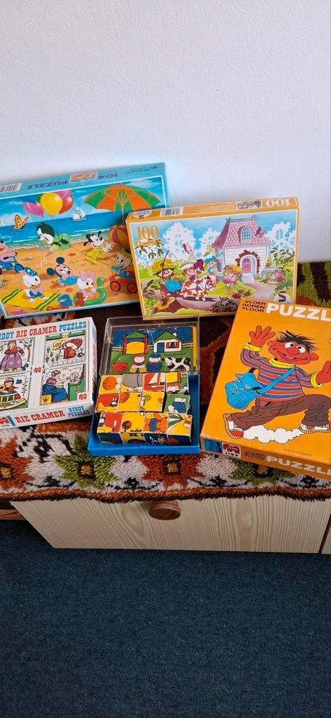 Vintage Kinderpuzzels - Disney, Sesamstraat & Meer!, Kinderen en Baby's, Speelgoed | Kinderpuzzels, Gebruikt, 2 tot 4 jaar, Meer dan 50 stukjes