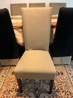 Sturdy Wooden Dining table with 6 chairs, Ophalen of Verzenden, Gebruikt