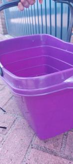 grote wasmand paars cyklaam achtig, Ophalen, Gebruikt, Kunststof, Met handgreep