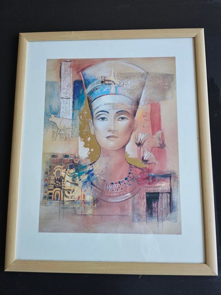 Toetanchamon & Nefertiti Ingelijst Bladgoud, Ophalen of Verzenden