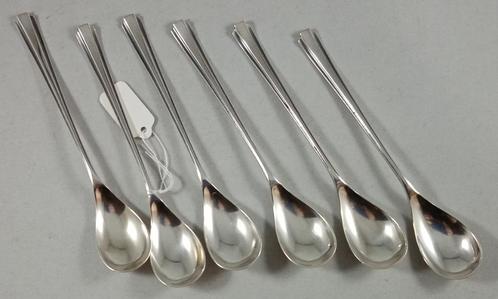 6 Theelepels model 1064 antiek 835 zilver, Antiek en Kunst, Antiek | Goud en Zilver, Zilver, Ophalen of Verzenden