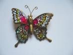 LEUKE VINTAGE BROCHE VLINDER, Sieraden, Tassen en Uiterlijk, Antieke sieraden, Verzenden, Overige materialen, Broche