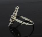 Diamanten 14k gouden vintage dames prinsessen ring luxe, Ophalen of Verzenden, Goud, Ring, Met edelsteen