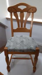 Eetkamer stoel blank eiken met stoffen zitting, Ophalen, Hout, Gebruikt, Bruin