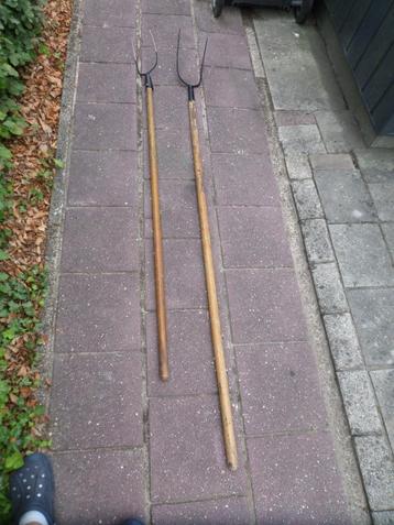 Hooivorken - 2x Twee tander - In 1 koop samen voor €25,00 beschikbaar voor biedingen